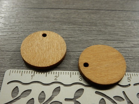 Puuriipus ympyrä, 25mm, ruskea, 1kpl
