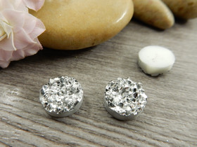 Kapussi rösöpinta, 10mm, hopea, 1kpl