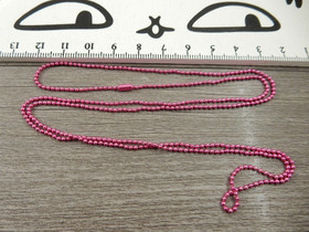 Palloketju/valmisketju, 1.5mm/ 70cm, pinkki, 1kpl