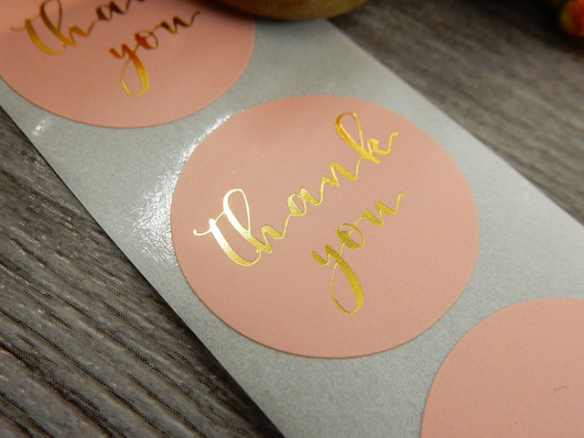 Thank you tarra, 25mm, vaaleanpunainen, 10kpl