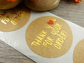 Thank you for your order tarra, 25mm, ruskea, 10kpl