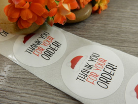 Thank you for your order tarra, 25mm, moniväri, 10kpl