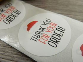 Thank you for your order tarra, 25mm, moniväri, 10kpl