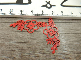 Kukkariipus, 35x15mm, punainen, 1kpl