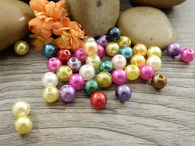 Akryylihelmi, 6mm, mixsetti, 20kpl