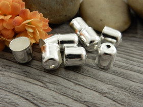 Helmihattu, 8x7mm, kirkashopea, 10kpl