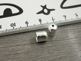 Helmihattu, 8x7mm, kirkashopea, 10kpl