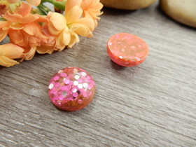 Kapussi kimalle, 12mm, pinkki, 1kpl