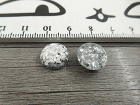 Kapussi kimalle, 12mm, hopea, 1kpl