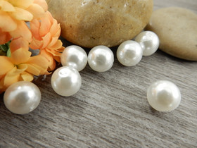 Akryylihelmi, 8mm, valkoinen, 20kpl