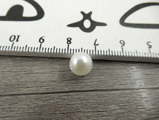 Akryylihelmi, 8mm, valkoinen, 20kpl