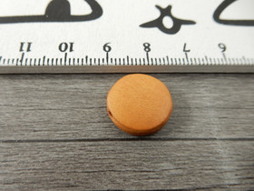 Puuhelmi, 15mm, okra, 10kpl