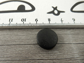 Puuhelmi, 15mm, musta, 10kpl