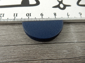 Puoliympyrä puuhelmi, 31x15mm, tummansininen, 10kpl