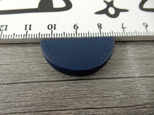 Puoliympyrä puuhelmi, 31x15mm, tummansininen, 10kpl