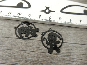 Pipaririipus, 20x24mm, musta, 1kpl