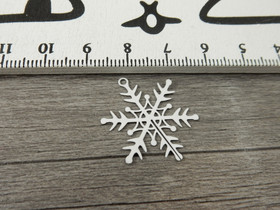 Lumihiutaleriipus, 20x25mm, valkoinen, 1kpl