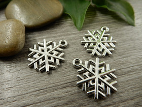 Lumihiutaleriipus, 20x15mm, kromi, 1kpl