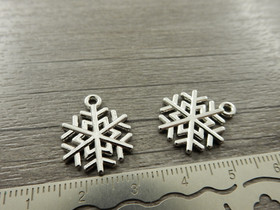 Lumihiutaleriipus, 20x15mm, kromi, 1kpl