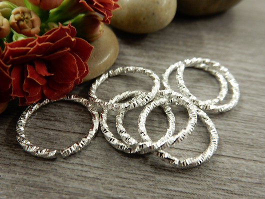 Välirengas kierre, 15x1.4mm, avattava, kirkashopea, 10kpl