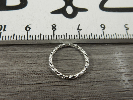 Välirengas kierre, 15x1.4mm, avattava, kirkashopea, 10kpl