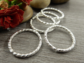 Välirengas kierre, 20x1.7mm, avattava, kirkashopea, 1kpl