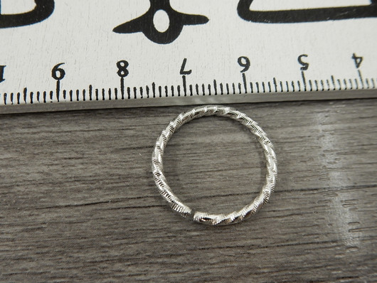 Välirengas kierre, 20x1.7mm, avattava, kirkashopea, 1kpl