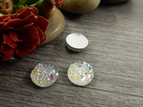 Kapussi glitter, 8mm, kirkas ab, 1kpl