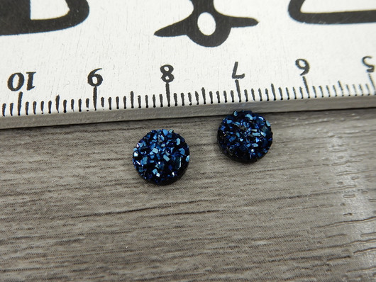 Kapussi glitter, 8mm, tummansininen, 1kpl