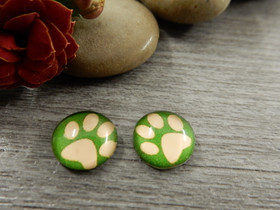 Kapussi tassu, 10mm, vihreä-beige, 1kpl