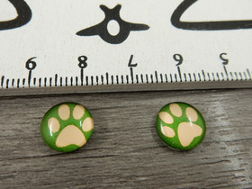 Kapussi tassu, 10mm, vihreä-beige, 1kpl