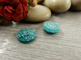 Kapussi glitter, 10mm, minttu, 1kpl