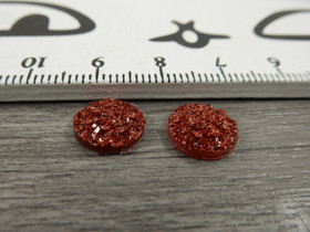 Kapussi glitter, 10mm, punainen, 1kpl