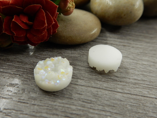 Kapussi rösöpinta, 10mm, valkoinen ab, 1kpl