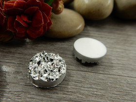 Kapussi rösöpinta, 12mm, hopea, 1kpl