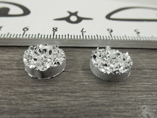 Kapussi rösöpinta, 12mm, hopea, 1kpl