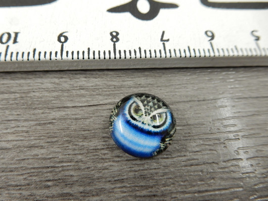 Kapussi pöllö, 12mm, sininen, 1kpl