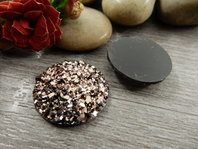 Kapussi glitter, 20mm, ruskea, 1kpl