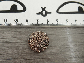 Kapussi glitter, 20mm, ruskea, 1kpl
