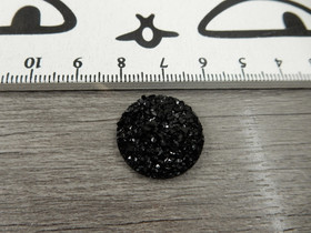 Kapussi glitter, 20mm, musta, 1kpl