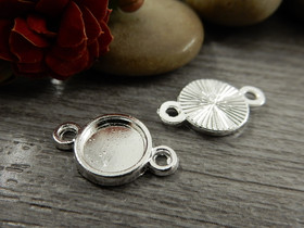 Kapussipohja linkki, 8mm, kirkashopea, 1kpl