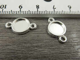 Kapussipohja linkki, 8mm, kirkashopea, 1kpl