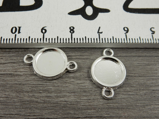 Kapussipohja linkki, 10mm, kirkashopea, 1kpl