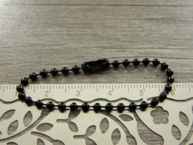 Palloketju lukolla, 2.4mm/10cm, musta, 1kpl