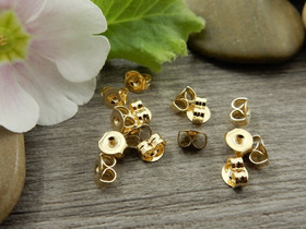 Korvakorun tausta, 5x4.5mm, rst/vaaleakulta, 10kpl