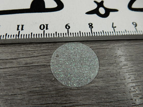 Paljetti/riipus, 20mm, valkoinen/kirkas, 1kpl