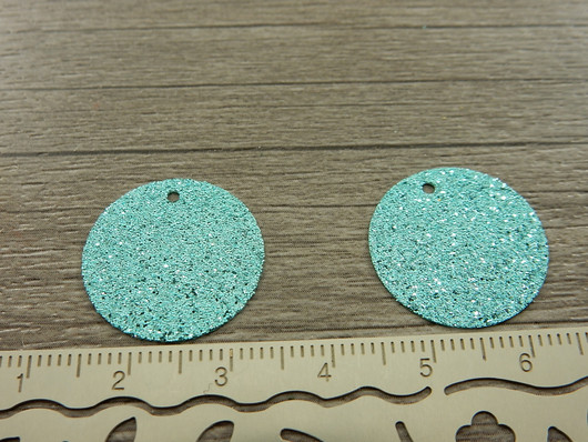 Paljetti/riipus, 20mm, turkoosi, 1kpl