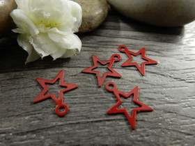Tähtiriipus, 11x10mm, punainen, 1kpl