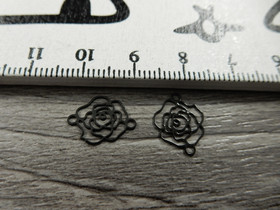 Kukkariipus/linkki, 13x10mm, musta, 1kpl
