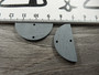 Puuriipus puoliympyrä/linkki, 31x15mm, harmaa, 1kpl